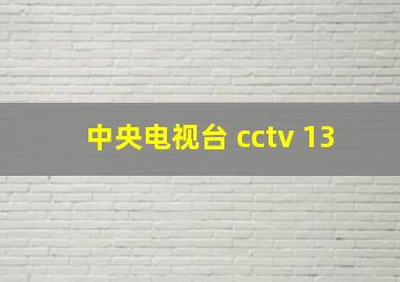 中央电视台 cctv 13